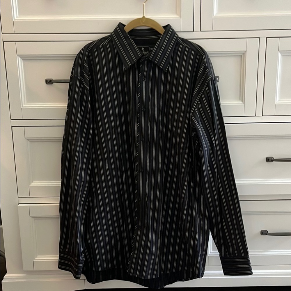 Marc Ecko Black and White Casual Button Down Shirt